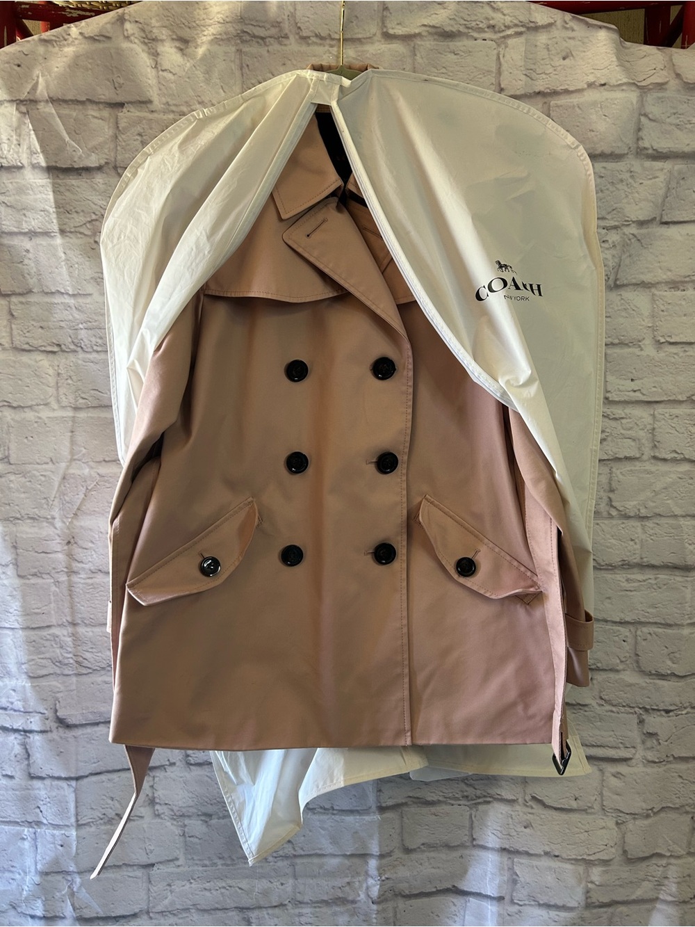 Coach Double-Breasted Trench Coat With Dust Bag - Picture 2 of 13